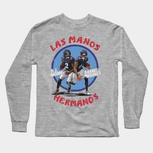 D.J. Moore & Darnell Mooney Chicago Las Manos Hermanos Long Sleeve T-Shirt